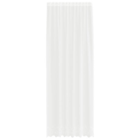 Vidaxl kantgordijn met gordijnen bloemen wit 280 x 150 cm polyester