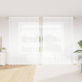 Vidaxl kantgordijn met gordijnen bloemen wit 260 x 300 cm polyester