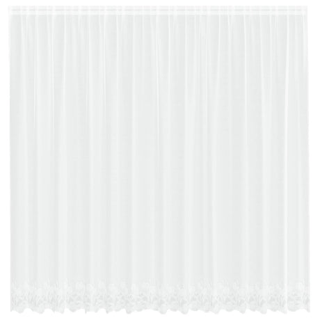 Vidaxl kantgordijn met gordijnen bloemen wit 220 x 400 cm polyester