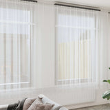 Vidaxl kantgordijn met gordijnen bloemen wit 280 x 500 cm polyester