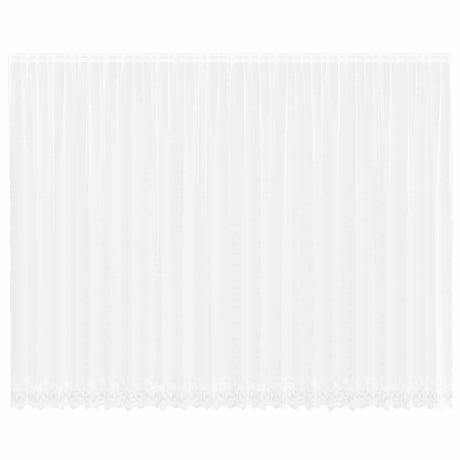 Vidaxl kantgordijn met gordijnen bloemen wit 300 x 600 cm polyester