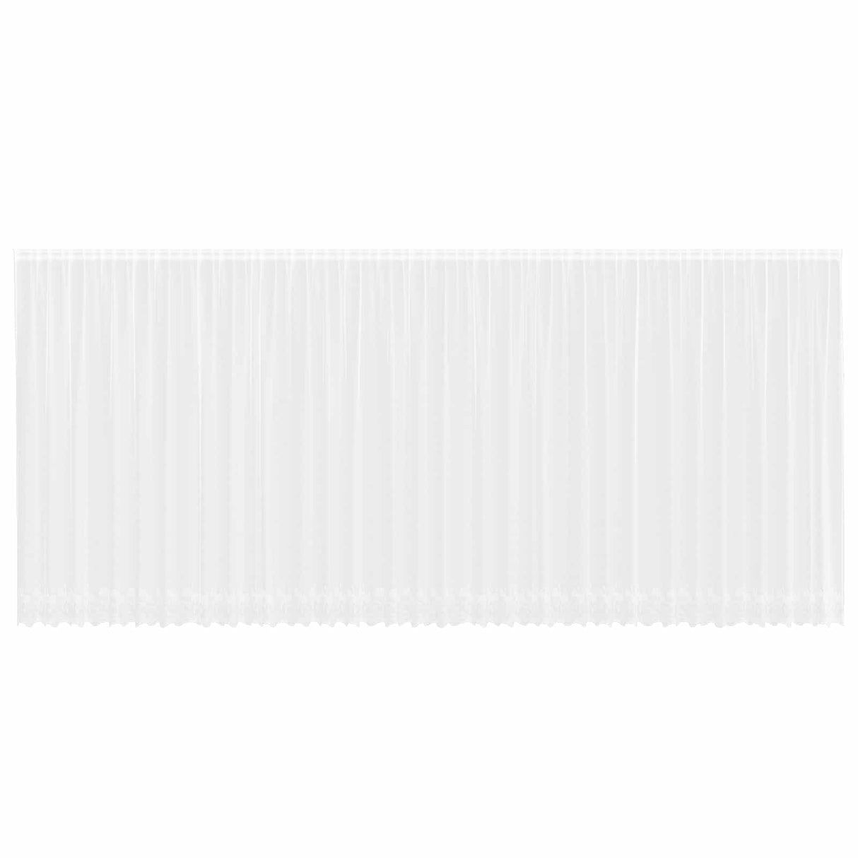 Vidaxl kantgordijn met gordijnen bloemen wit 200 x 900 cm polyester