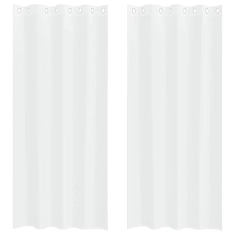 Vidaxl voile gordijn met gordijnen 2 pcs wit 245 x 140 cm polyester