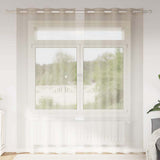Vidaxl voile gordijn met gordijnen 2 pcs zand 225 x 140 cm polyester