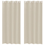 Vidaxl voile gordijn met gordijnen 2 pcs zand 260 x 140 cm polyester