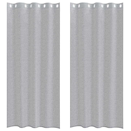 Vidaxl voile gordijn 2 pcs donkergrijs 260 x 140 cm polyester