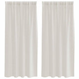 Vidaxl voile gordijn met gordijnen 2 pcs crème 175 x 140 cm polyester