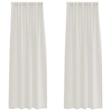 Vidaxl voile gordijn met gordijnen 2 pcs crème 225 x 140 cm polyester