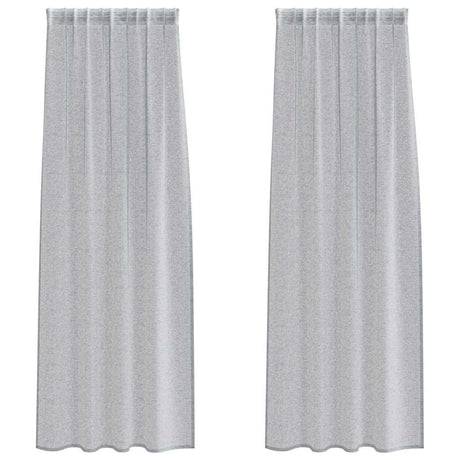 Vidaxl voile gordijn 2 pcs donkergrijs 245 x 140 cm polyester