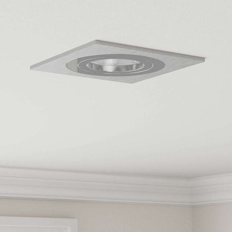 Vidaxl spotje 6 pcs zilver 9 x 9 x 2 cm aluminium