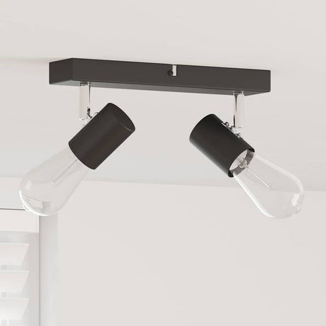 Vidaxl plafondspot met schijnwerpers zwart 26 x 6,5 x 11,5 cm metaal