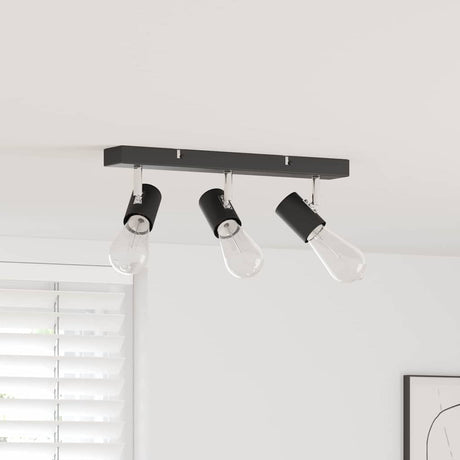 Vidaxl plafondspot met schijnwerpers zwart 38 x 6,5 x 11,5 cm metaal