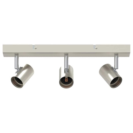 Vidaxl plafondspot met schijnwerpers nikkel 38 x 6,5 x 11,5 cm metaal