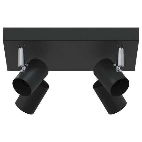 Vidaxl plafondspot met schijnwerpers zwart 26,5 x 26 x 11,5 cm metaal