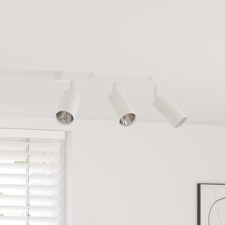 Vidaxl plafondspot met schijnwerpers wit 38 x 6 x 16 cm metaal