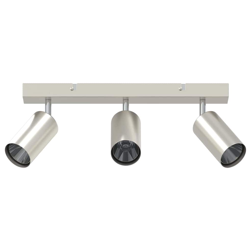 Vidaxl plafondspot met schijnwerpers nikkel 38 x 6 x 16 cm metaal