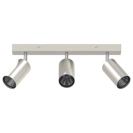 Vidaxl plafondspot met schijnwerpers nikkel 38 x 6 x 16 cm metaal