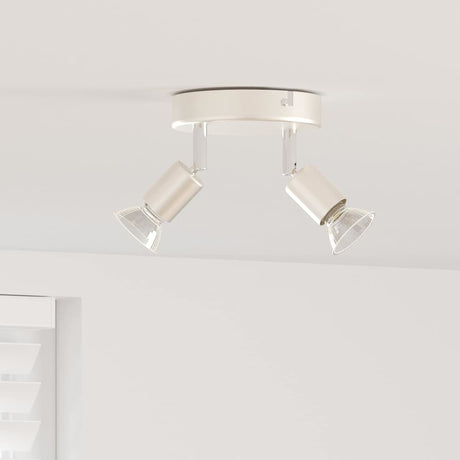 Vidaxl plafondspot met schijnwerpers nikkel 12 x 8 cm staal