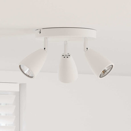 Vidaxl plafondspot met schijnwerpers wit 19 x 19 x 14,5 cm metaal