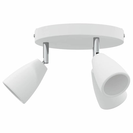 Vidaxl plafondspot met schijnwerpers wit 19 x 19 x 14,5 cm metaal