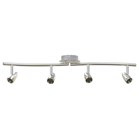 Vidaxl plafondspot met schijnwerpers nikkel 27 x 10 x 12 cm metaal