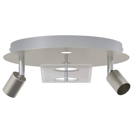 Vidaxl plafondspot nikkel 29 x 29 x 11 cm staal en glas