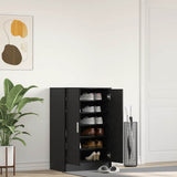 Vidaxl schoenenkast 60x35x92 cm spaanplaat zwart eikenkleurig