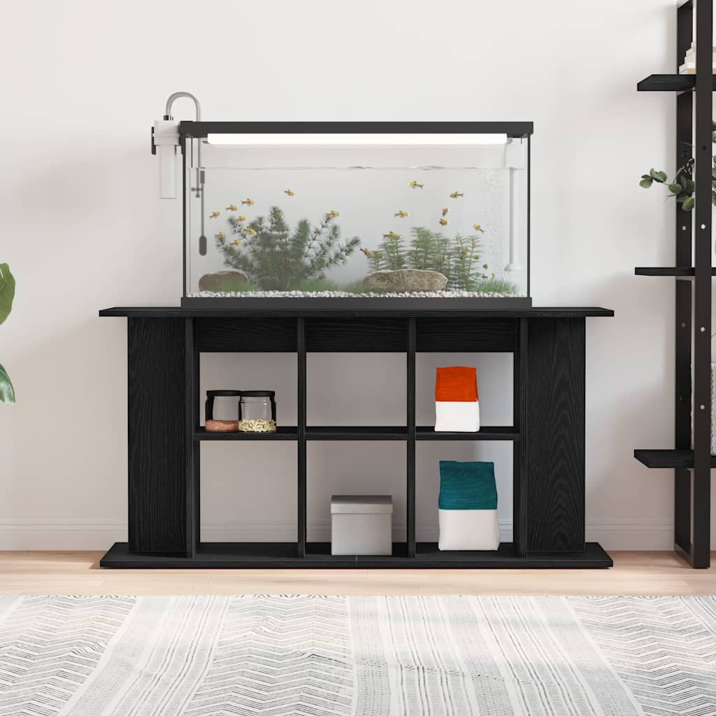 Vidaxl aquariumstandaard zwart eiken 120x40x60 cm bewerkt hout