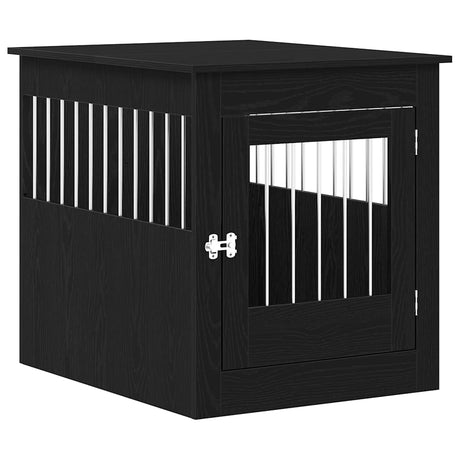 Vidaxl hondenbenchmeubel 64,5x80x71 cm bewerkt hout zwart eikenkleurig