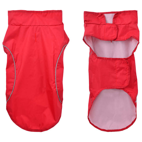 Vidaxl hondenregenjas met reflecterende strips polyester rood xxs