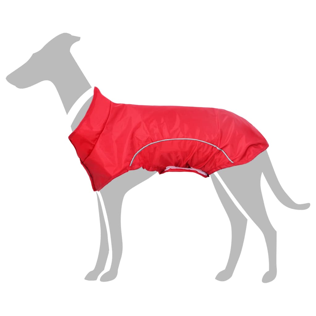 Vidaxl hondenregenjas met reflecterende strepen polyester rood xl