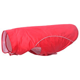 Vidaxl hondenregenjas met reflecterende strips polyester rood 4xl