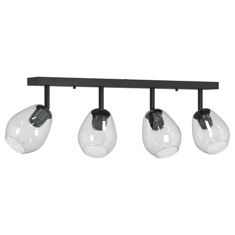 Vidaxl plafondspot zwart 73.5 x 13 x 26 cm glas en metaal