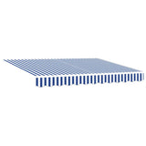 Vidaxl vervangingsdoek voor zonnescherm blauw en wit 330 x 195 cm