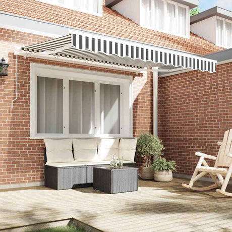 Vidaxl vervangingsdoek voor zonnescherm antraciet en wit 330 x 195 cm