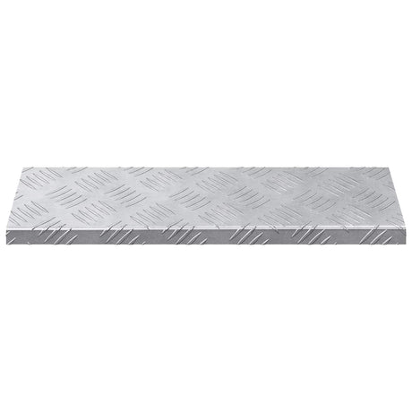 Vidaxl trap tread rechthoekig 5 pcs zilver 60 x 18 cm aluminium