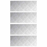Vidaxl trap tread rechthoekig 4 pcs zilver 50 x 20 cm aluminium