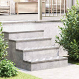 Vidaxl trap tread rechthoekig 4 pcs zilver 75 x 25 cm aluminium