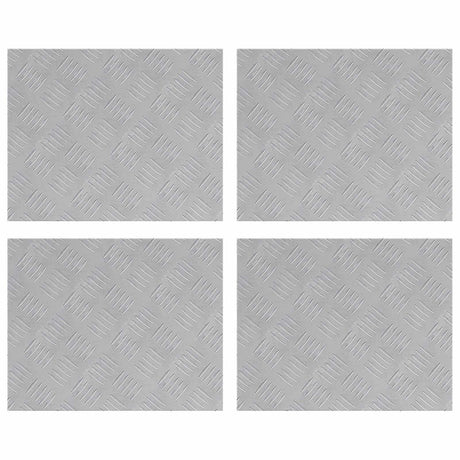 Vidaxl trap tread rechthoekig 4 pcs zilver 50 x 40 cm aluminium