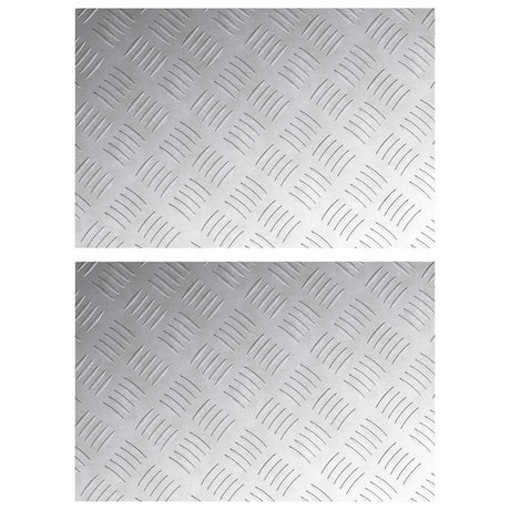 Vidaxl trap tread rechthoekig 2 pcs zilver 60 x 40 cm aluminium