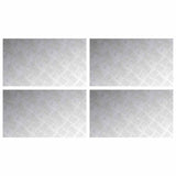 Vidaxl trap tread rechthoekig 4 pcs zilver 70 x 40 cm aluminium