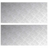 Vidaxl trap tread rechthoekig 2 pcs zilver 90 x 40 cm aluminium