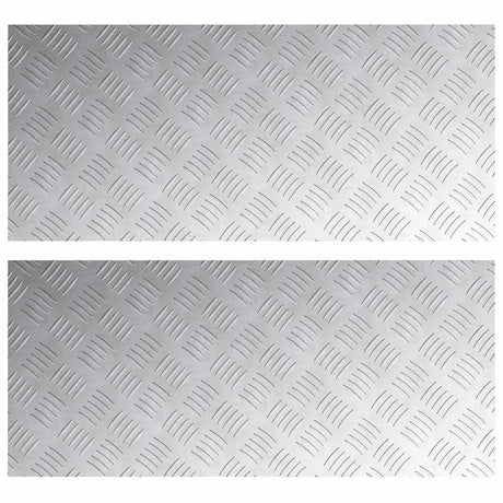 Vidaxl trap tread rechthoekig 2 pcs zilver 90 x 40 cm aluminium