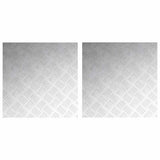 Vidaxl trap tread vierkant 2 pcs zilver 50 x 50 cm aluminium