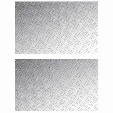 Vidaxl trap tread rechthoekig 2 pcs zilver 80 x 50 cm aluminium