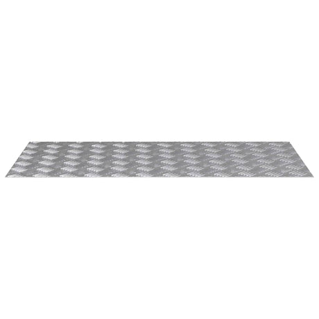 Vidaxl trap tread rechthoekig 2 pcs zilver 100 x 50 cm aluminium