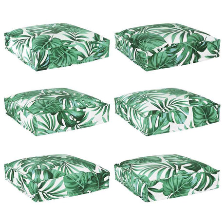 Vidaxl kussen blad 6 pcs bladpatroon 40 x 40 x 8 cm oxford stof