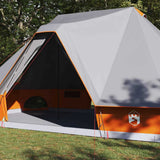 Vidaxl familie tipi tent tipi grijs en oranje 680 x 430 x 270 cm