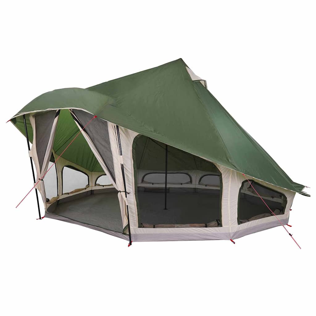 Vidaxl familie tipi tent tipi met dak groen 508 x 470 x 300 cm