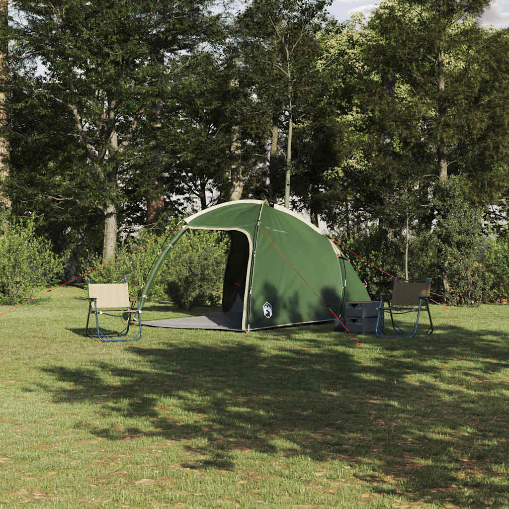 Vidaxl tent huisje groen 370 x 230 x 185 cm polyester en glasvezel
